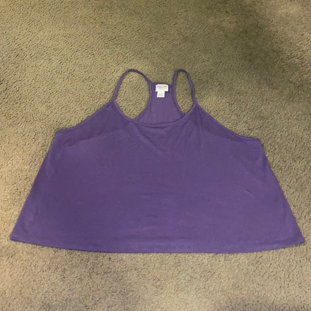 Mossimo Purple Racerback Cotton Tanktop